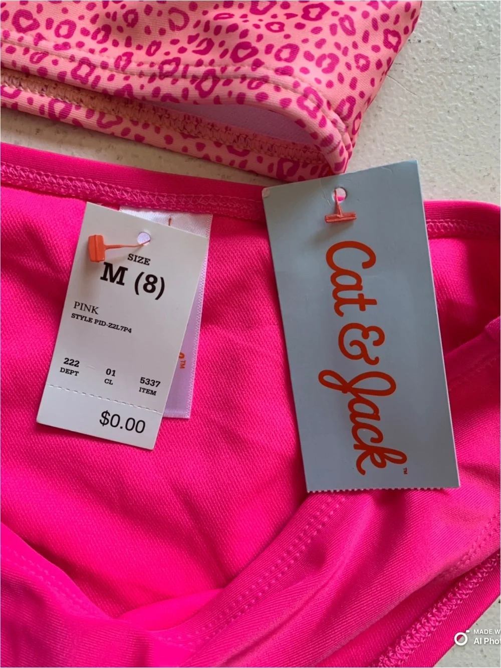 Cat & Jack pink leopard